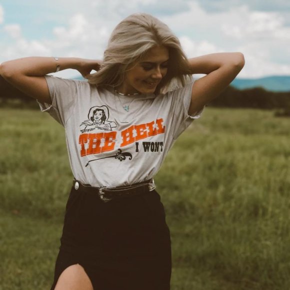 THE HELL I WON’T Handmade Graphic Tee - Picture 8 of 11